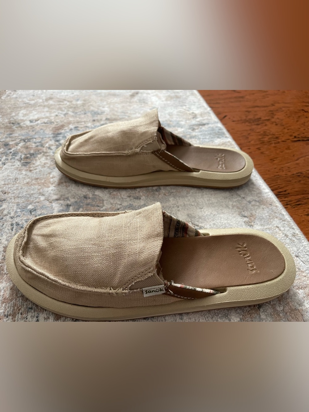 Sanuk Women’s You Got My Back St Hemp Slippers in Natural Sz. 9